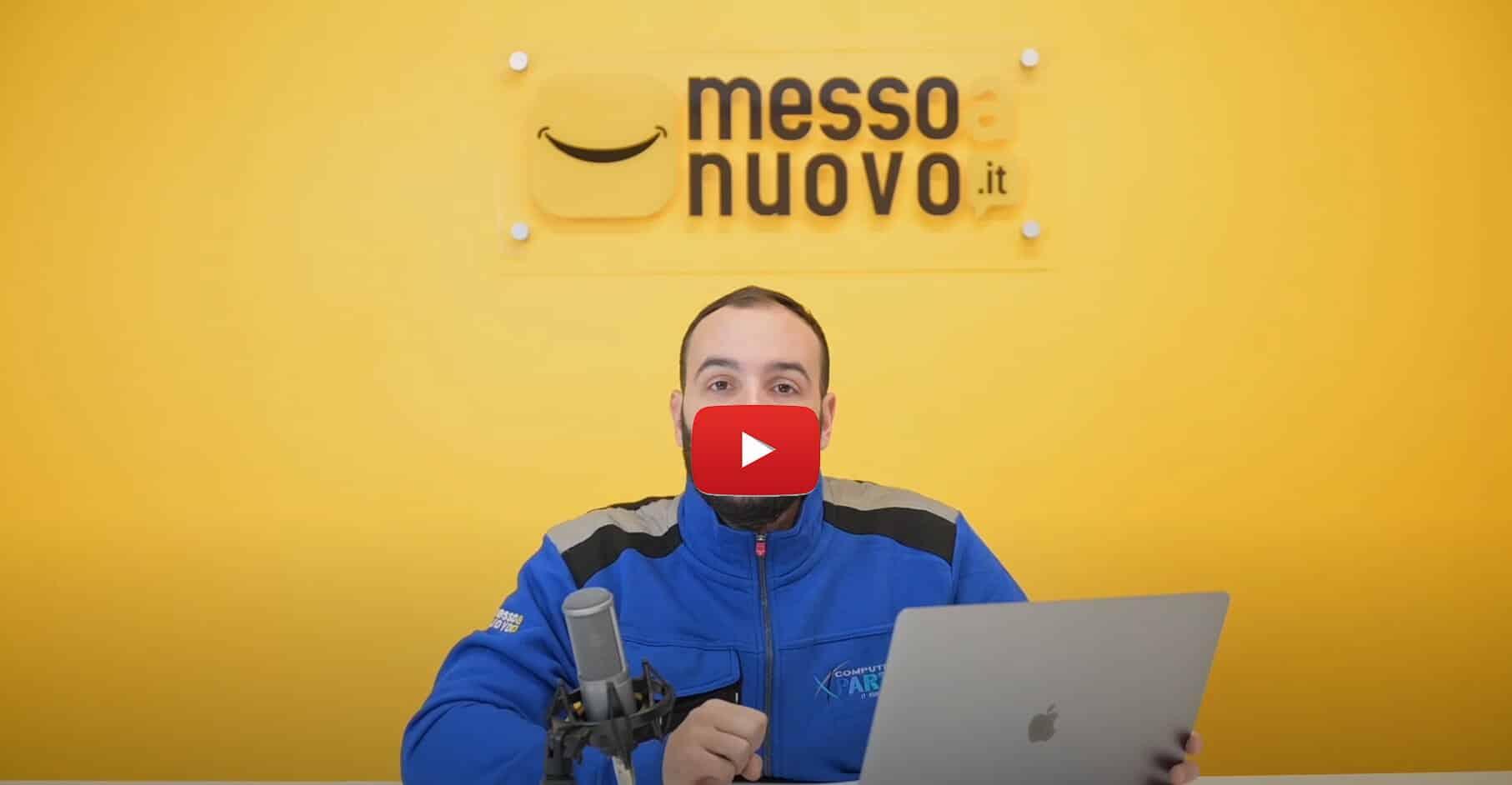 **Alt text (in Italian):**
Recensione MacBook Pro 16″ 2019 per creators da MessoNuovo.it