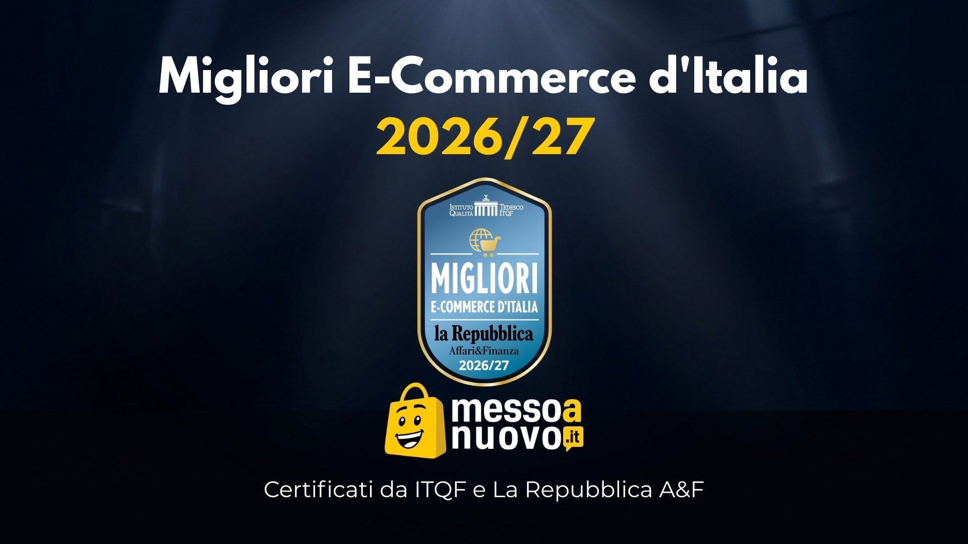 qalnexvori.shop tra i Migliori E-Commerce d'Italia 2026/27: il riconoscimento ITQF e La Repubblica