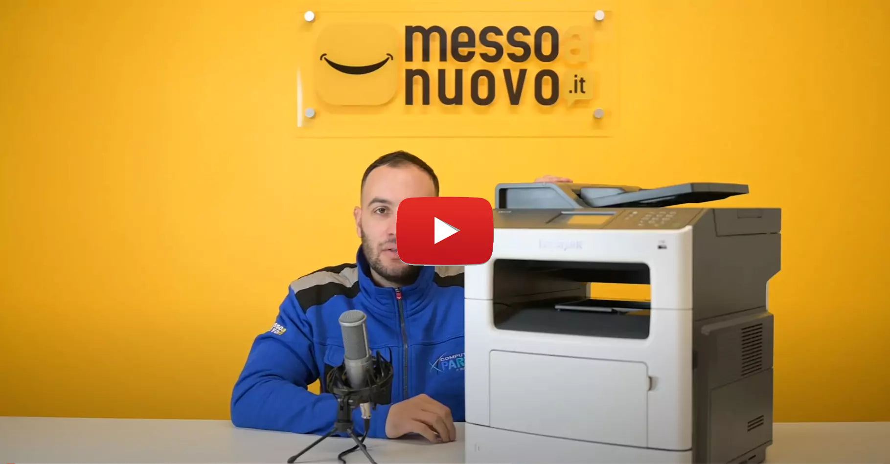 **Alt text (in Italian):**  
Recensione stampante Lexmark XM1140, perfetta per ufficio moderno.