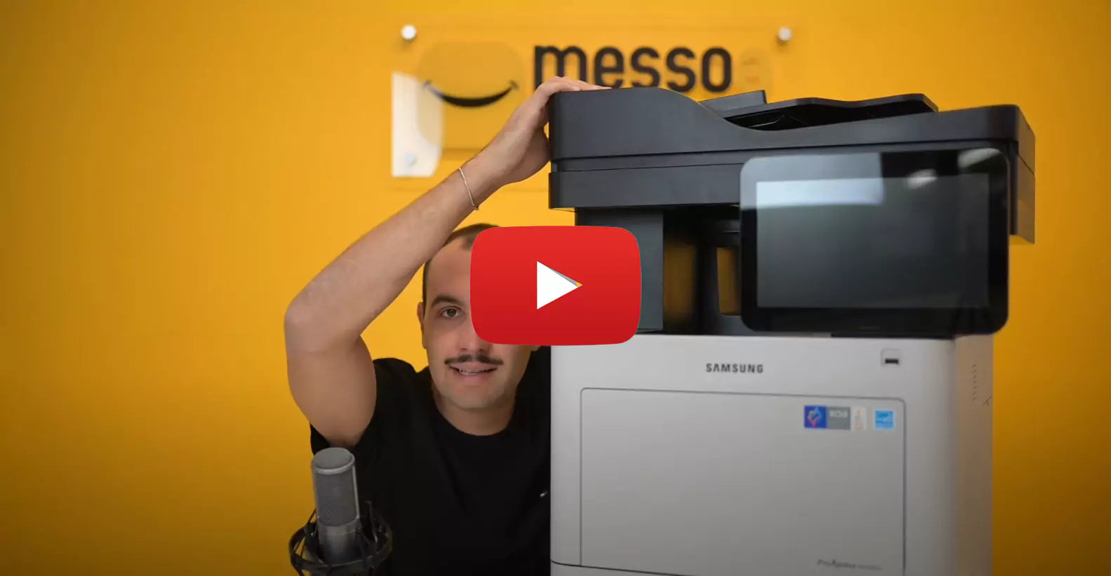 **Alt text (in Italian):**  
Stampante Samsung M4580FX ricondizionata per ufficio moderno ed efficiente.
