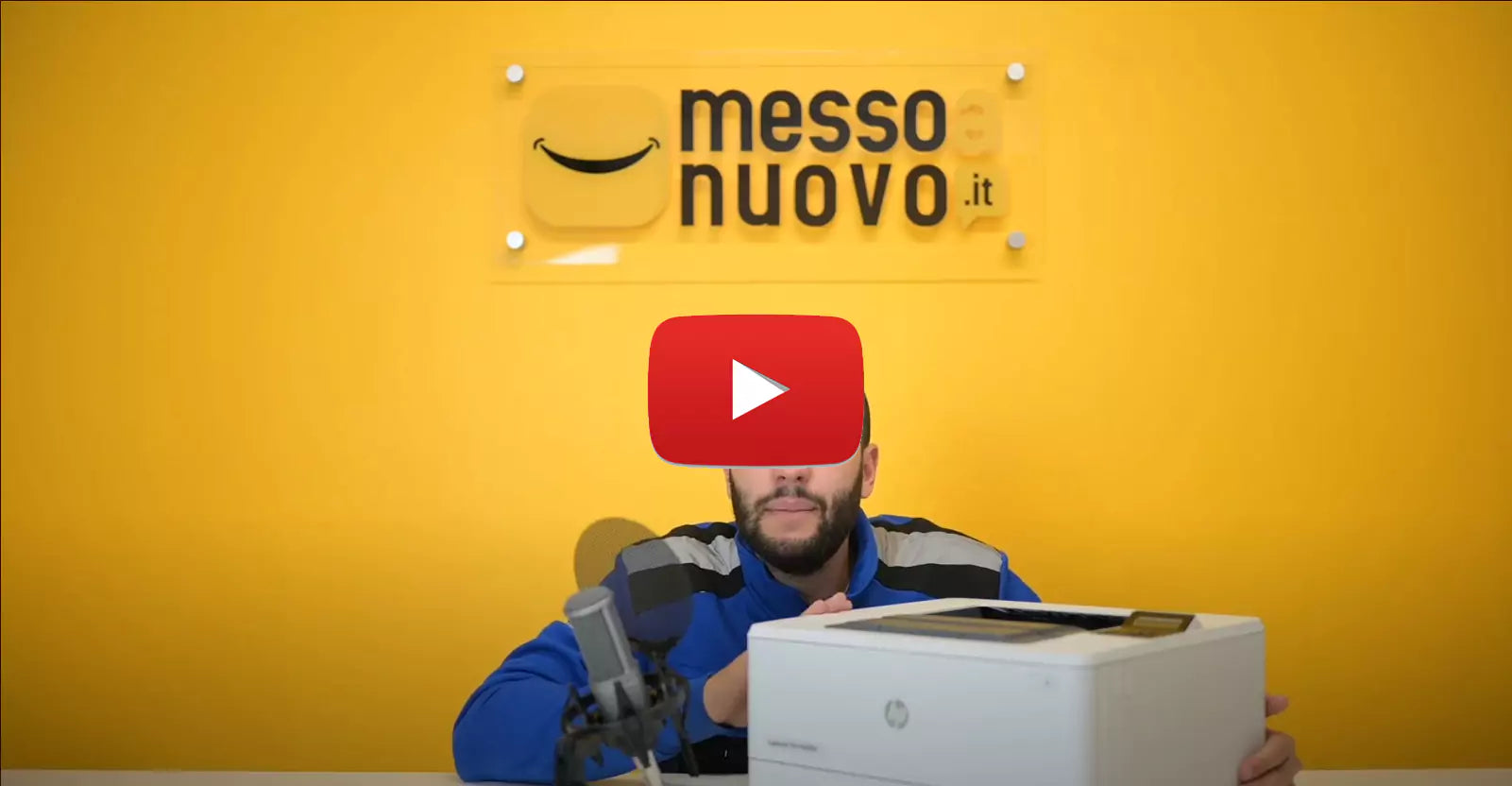 **Alt text (in Italian):**  
Recensione HP LaserJet Pro M402D ricondizionata da MessoNuovo.it

Questo alt text è ottimizzato per la SEO e riflette il contenuto del video, evidenziando il marchio e il prodotto protagonista della recensione.