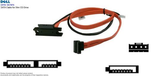 Cavo SATA per Slim CD Drive Dell, arancione, accessorio per PC ricondizionati qalnexvori.shop