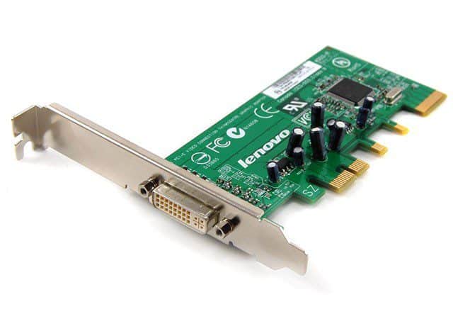 Scheda video Lenovo PCIe con uscita DVI, ricondizionata, vendita su qalnexvori.shop