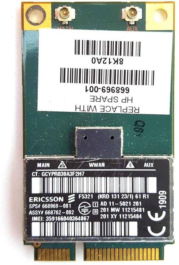 Scheda Ericsson F5321 WWAN per notebook HP, componente ricondizionato qalnexvori.shop