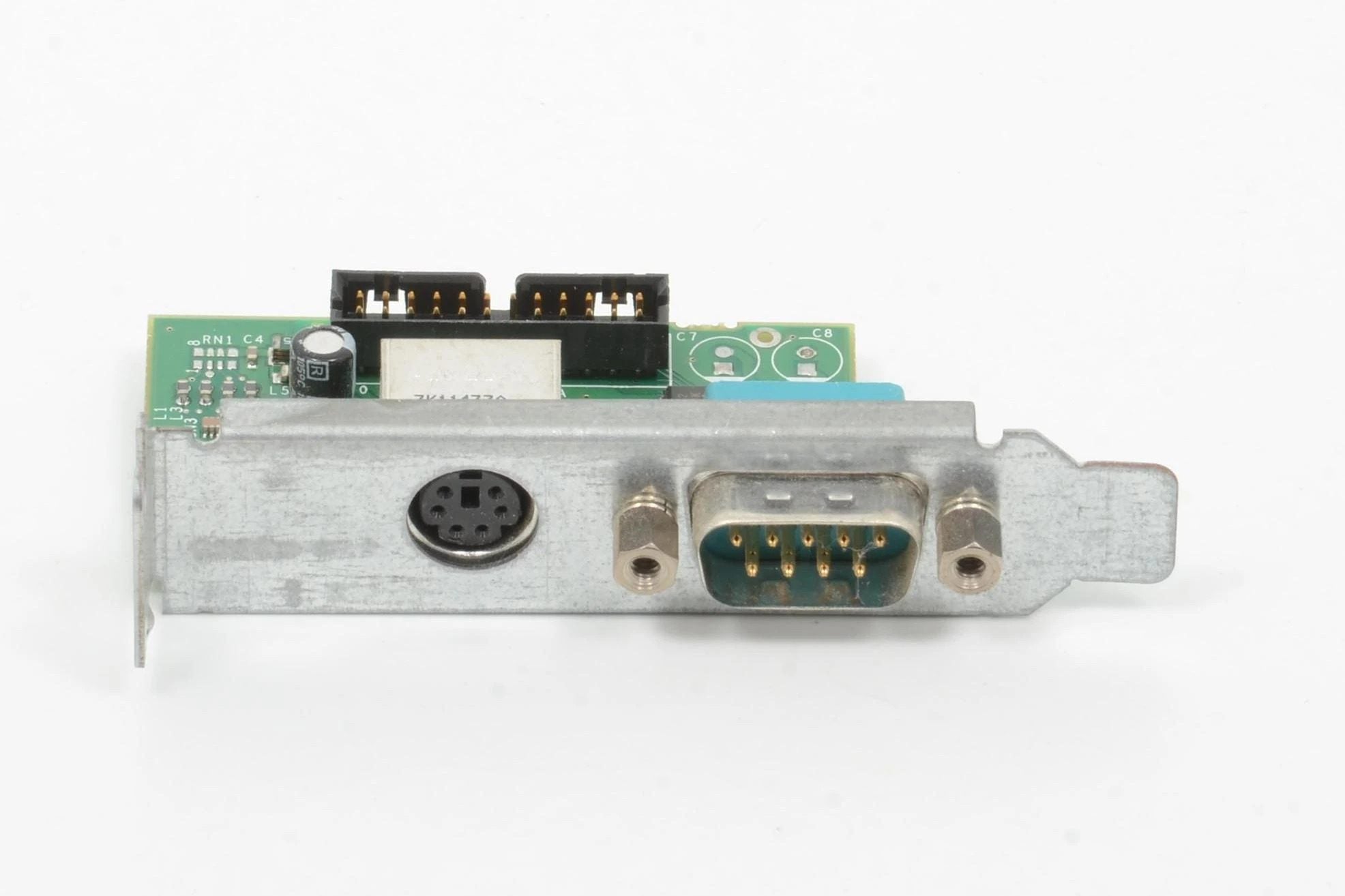 Scheda controller seriale e porta PS/2 per PC, accessorio hardware su sfondo bianco, qalnexvori.shop