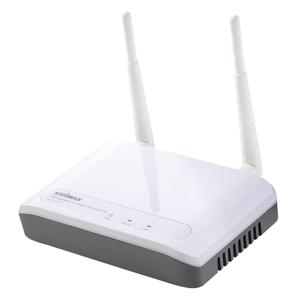 Modem router WiFi bianco con due antenne, ideale per pc gaming e ufficio su qalnexvori.shop