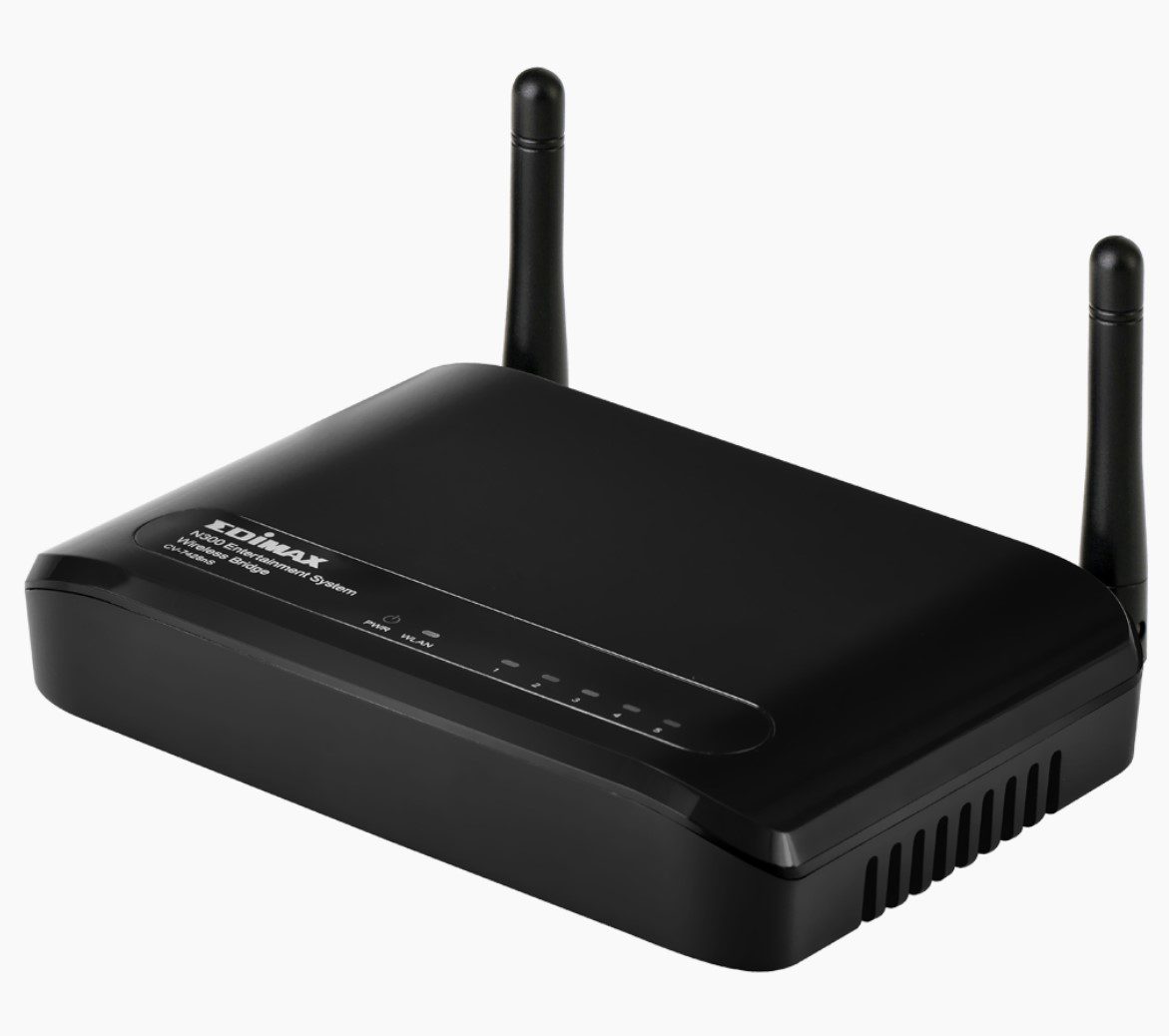 Router wireless Edimax nero con due antenne, ideale per rete domestica, qalnexvori.shop