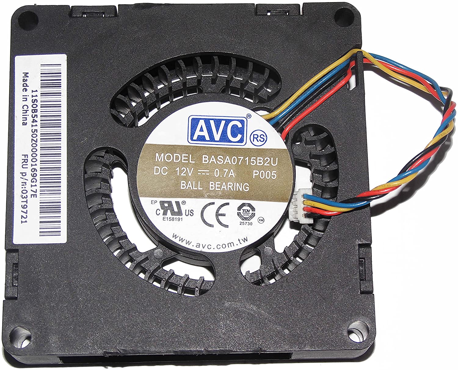 SunnyStar BASA0715B2U 12V 0,7 4-Draht für IBM Lenovo M92P Gehäuselüfter CPU AVC 03T9721