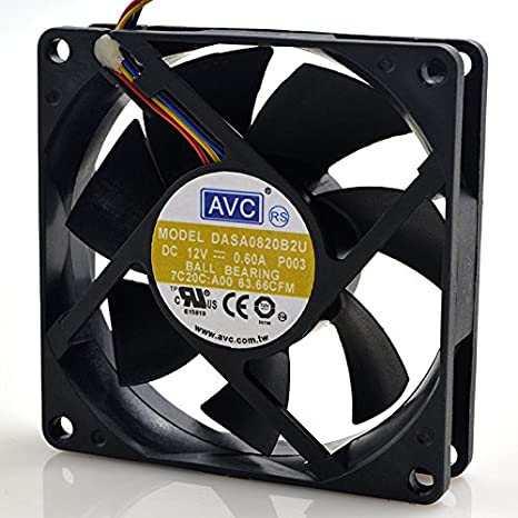 Ventola raffreddamento PC AVC nera, componente hardware ricondizionato, su qalnexvori.shop