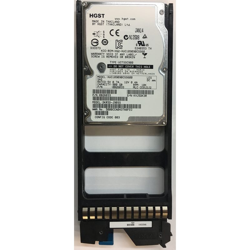 900GB Hitachi 10K 2.5" 6GBPS SAS Hard Drive 0B26033 HUC109090CSS600 HGST CON CADDY 0B26033