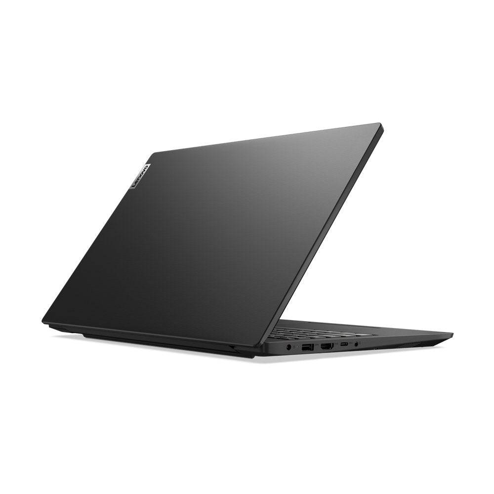 Notebook Lenovo V15 G2 15.6'' FullHD con design sottile e finitura nera, parte del Bundle con Monitor e Docking per connettività avanzata.
