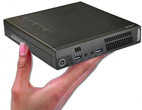 Mini PC ricondizionato Lenovo Tiny compatto, vari ingressi, tenuto in mano, qalnexvori.shop