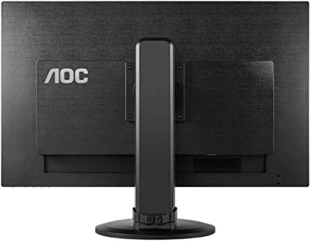 Monitor AOC nero visto da dietro, ideale per PC gaming e workstation ricondizionati qalnexvori.shop