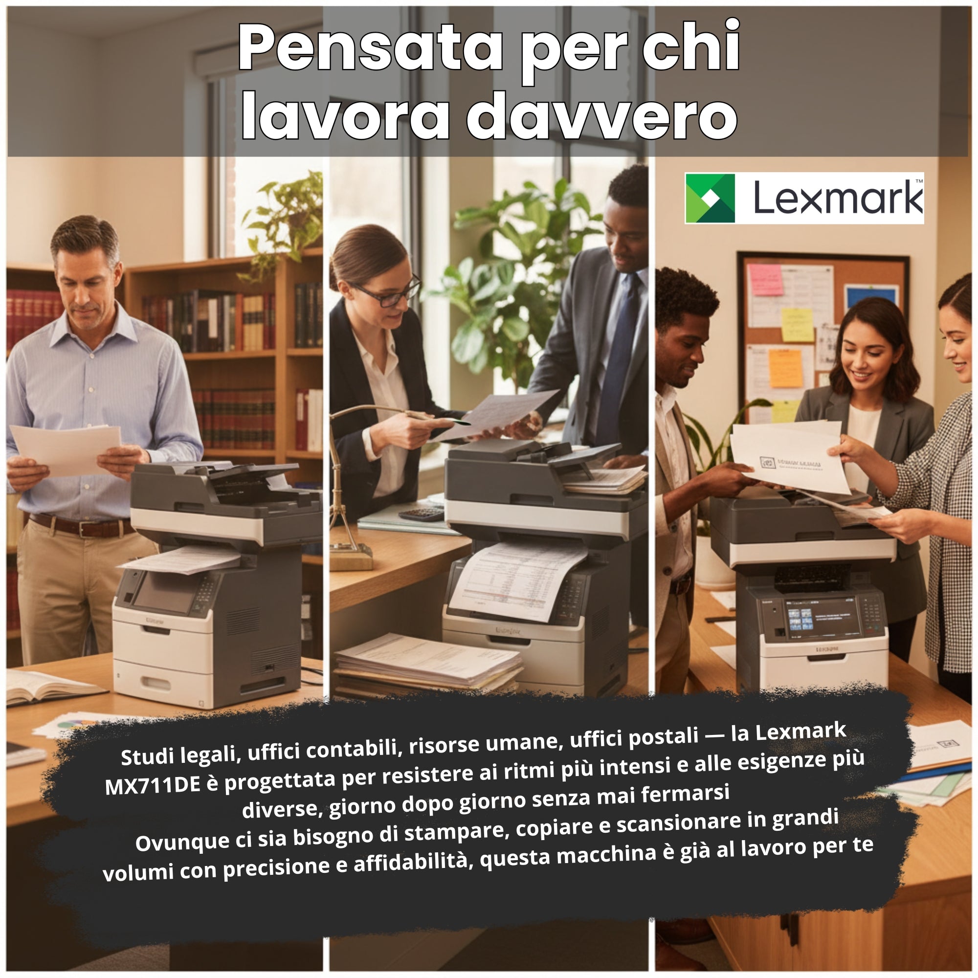 Lexmark MX711DE | Schwarzweiß-Laser-Multifunktionsdrucker, 66 Seiten/Min., automatischer Duplex-Druck, Netzwerk