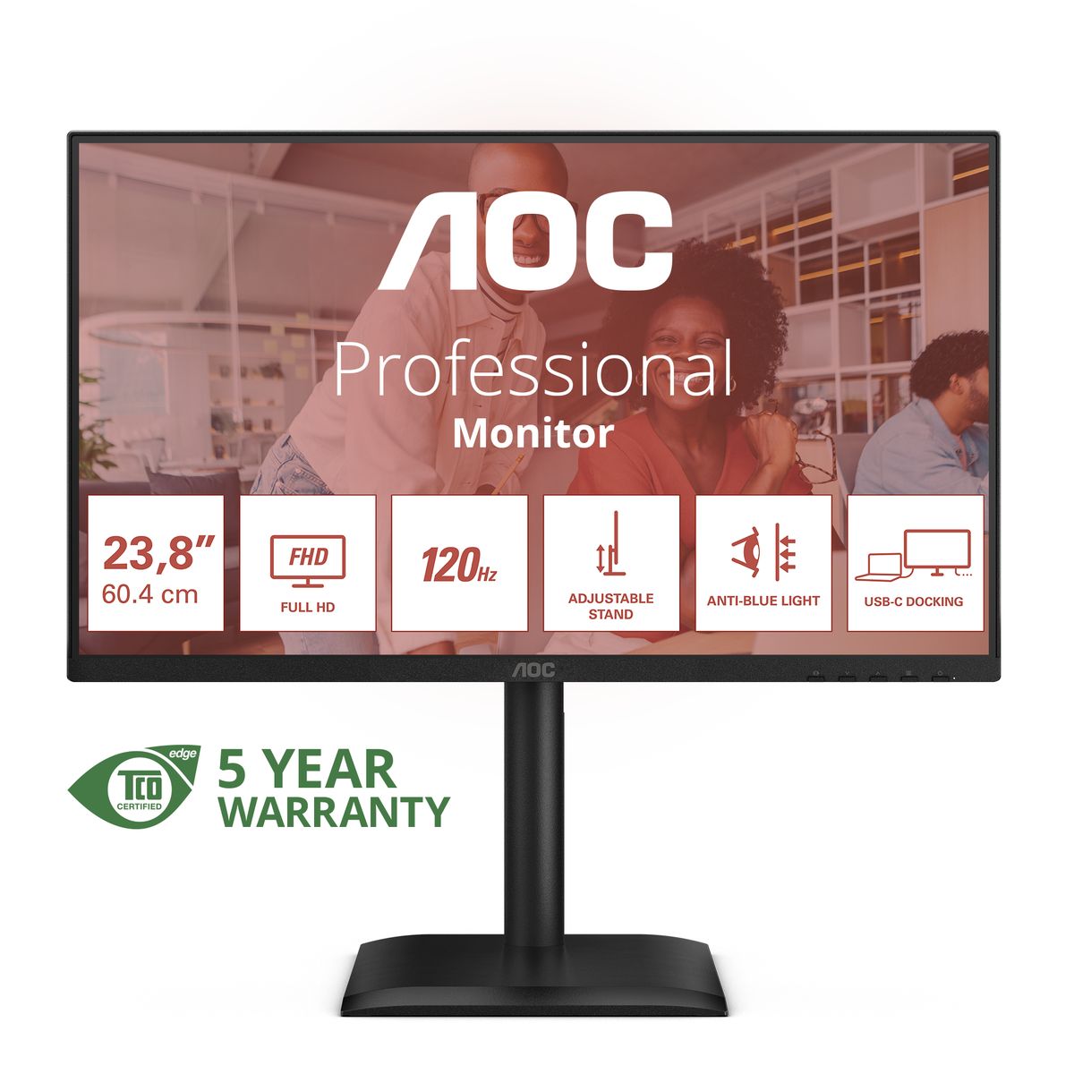 AOC 24 16:9 IPS 1920x1080 120Hz pivot reg in altezza