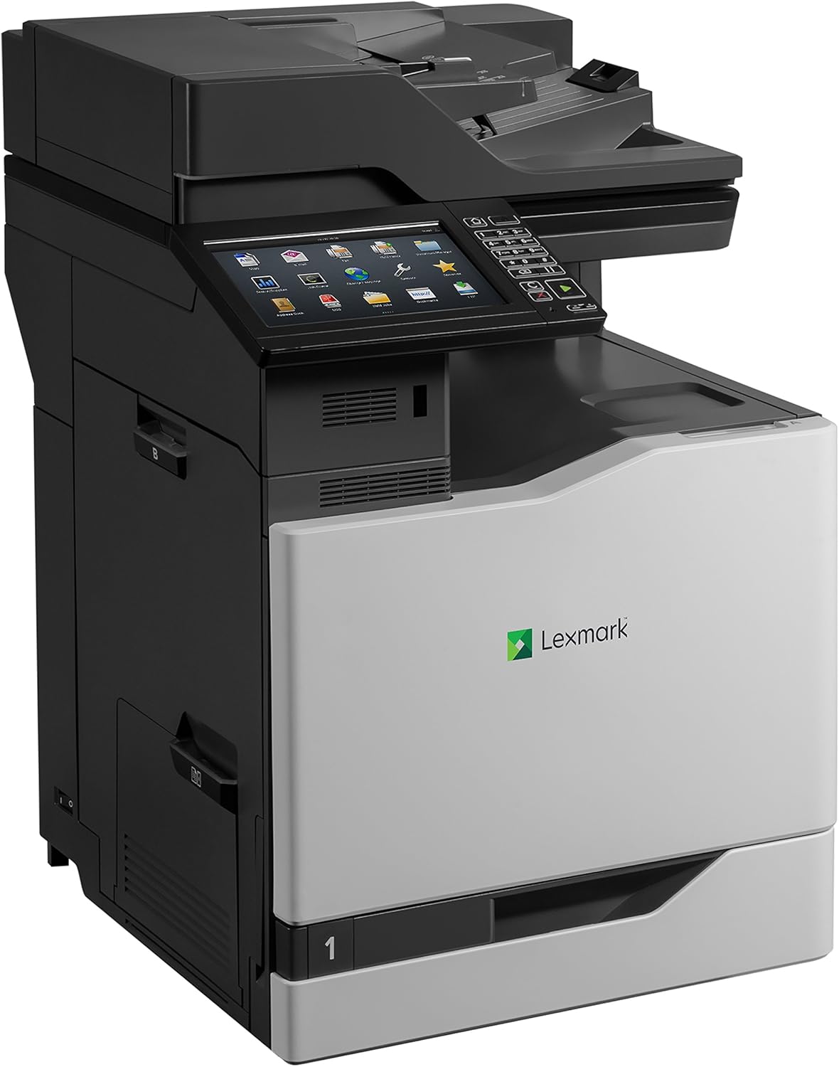 Multifunzione laser a colori Lexmark CX825de ricondizionata, 52 ppm, A4, con pannello comandi touch e design compatto per ambienti aziendali