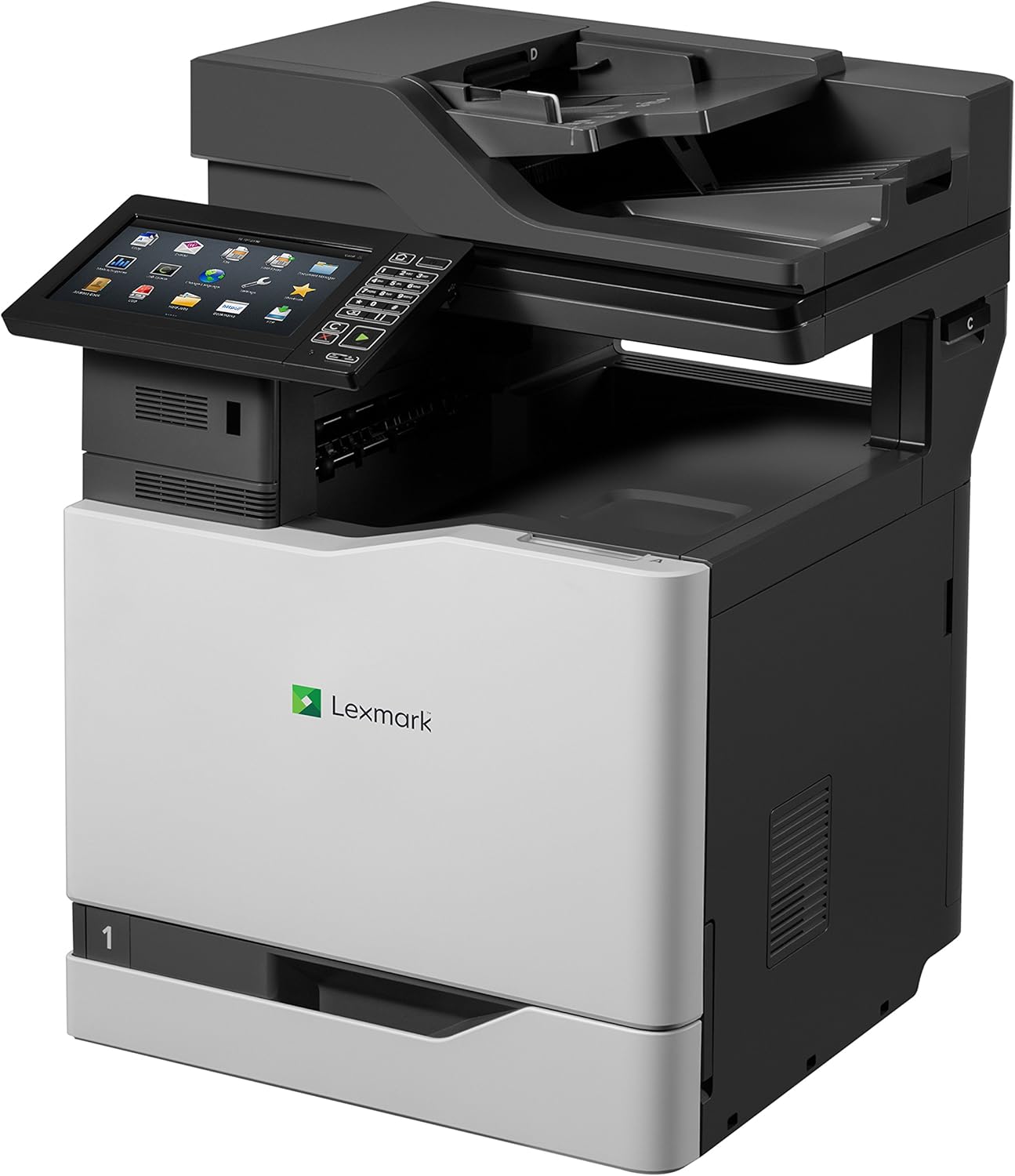 Lexmark CX825de ricondizionata multifunzione laser a colori A4 con touchscreen, 52 ppm e risoluzione 1200 DPI, disponibile su qalnexvori.shop