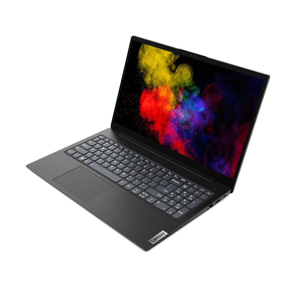 Notebook Lenovo V15 G2 15.6" FullHD con design sottile e tastiera completa, parte del Bundle Lenovo V15 G2 + Monitor e Docking.