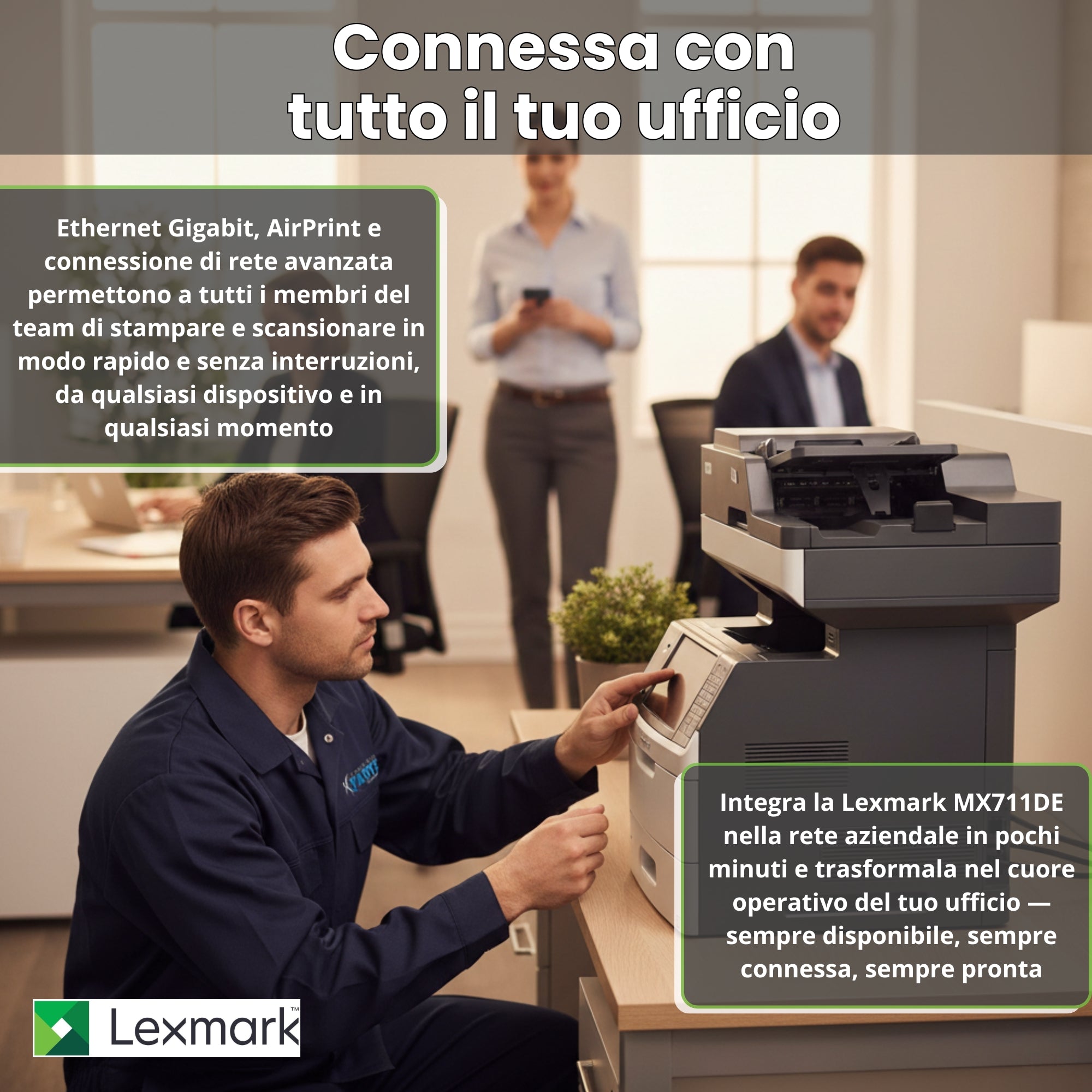 Lexmark MX711DE | Schwarzweiß-Laser-Multifunktionsdrucker, 66 Seiten/Min., automatischer Duplex-Druck, Netzwerk