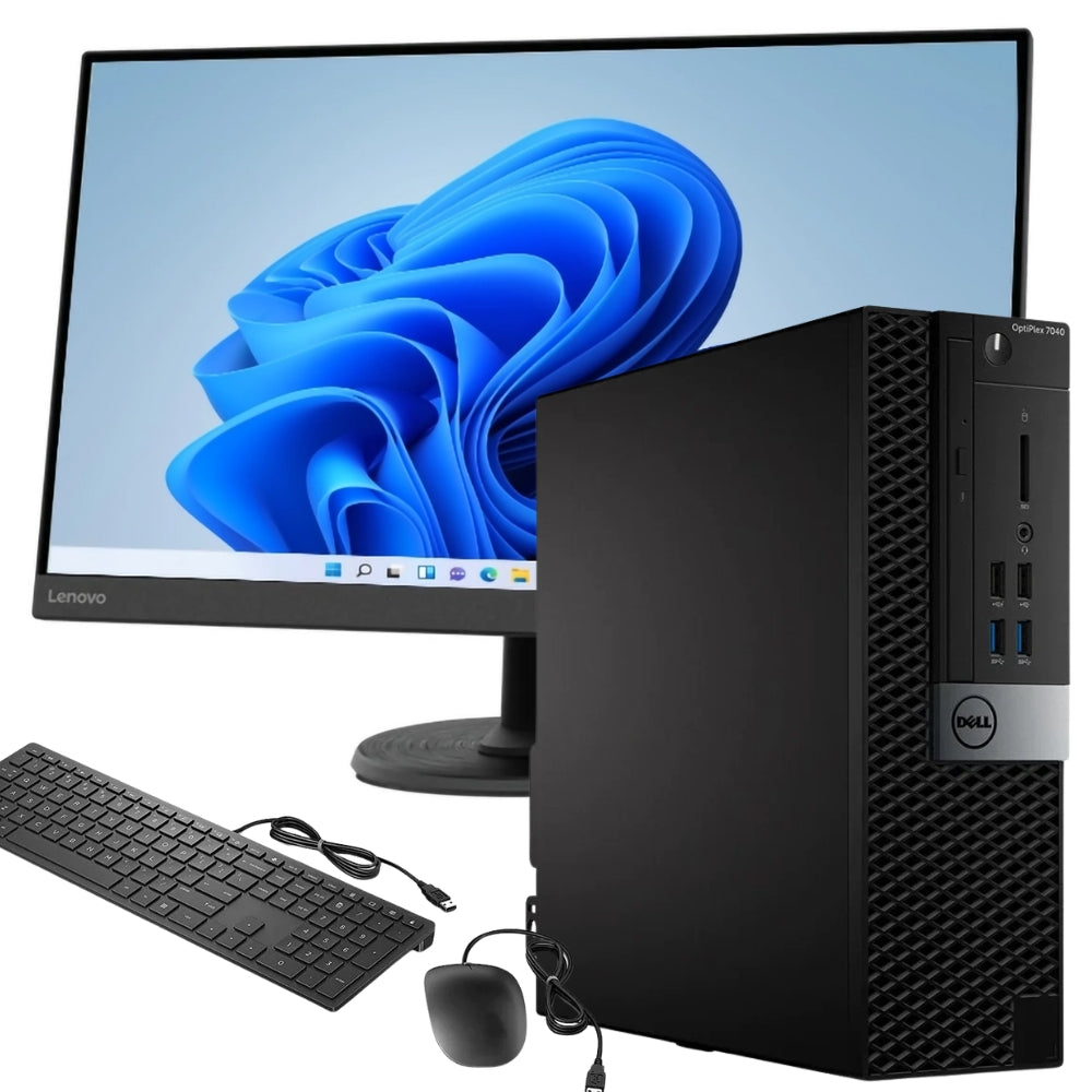 Bundle Dell Optiplex | Intel Core Sesta Gen | Ram fino a 32GB | SSD fino a 1TB | Windows 11 Pro + Monitor 27" FullHD + Kit Mouse e tastiera il Bundle Completo per il Tuo Ufficio