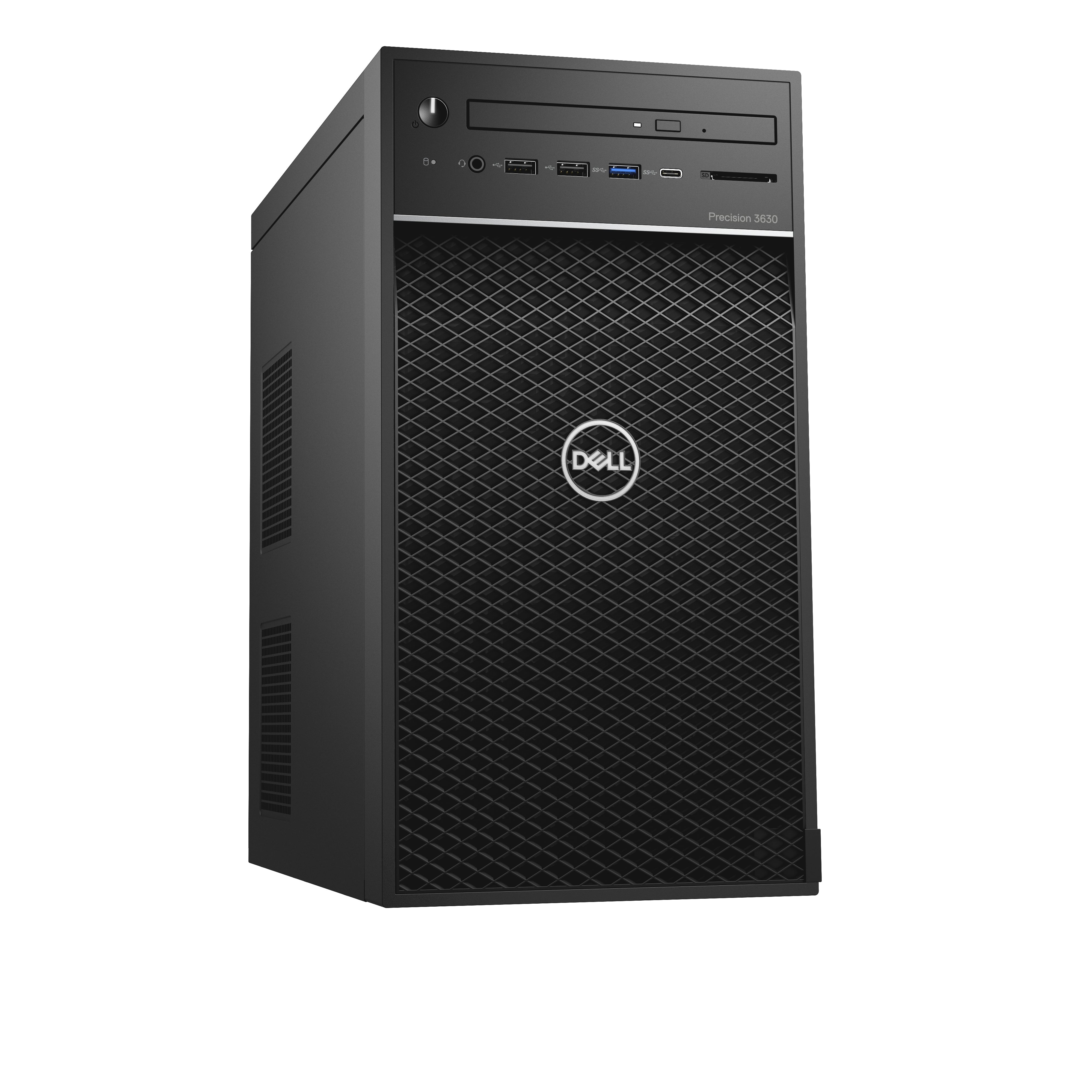 DELL Precision 3630 con chassis robusto e griglia frontale per un raffreddamento ottimale, workstation potente con processore Xeon.