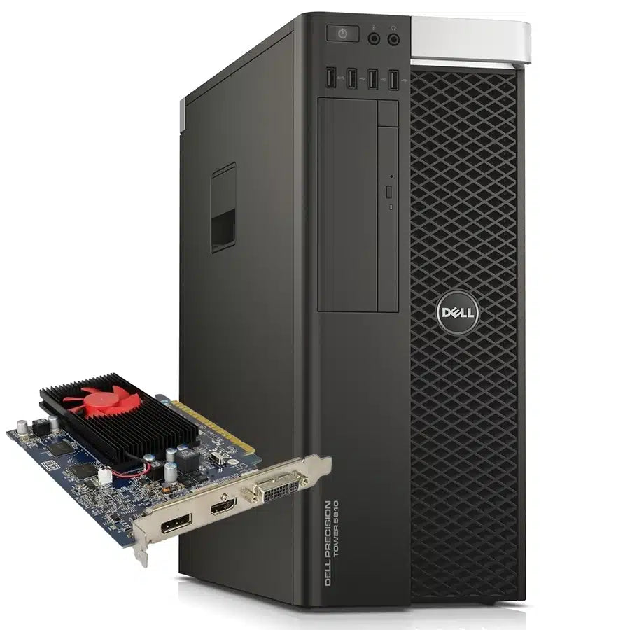 DELL Precision T5810 Tower Workstation | Intel Xeon E5-1620 V3 | ATI Radeon R7 450 4GB | Windows 10 Pro Microsoft Office 2021 HDMI Potente e Versatile