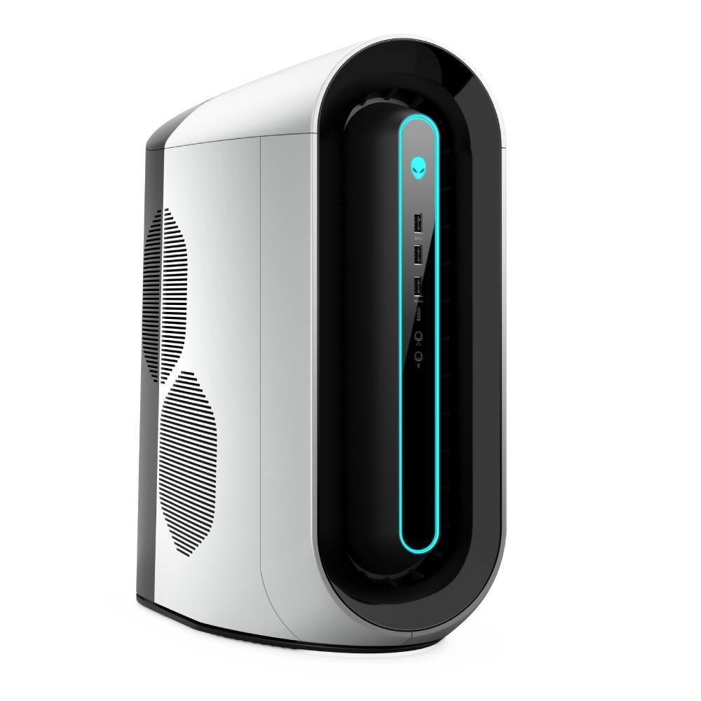 PC Gaming Dell Alienware Aurora R10 con design futuristico, Ryzen 9 e RTX 3080Ti, ideale per prestazioni estreme in ambito gaming e grafica.