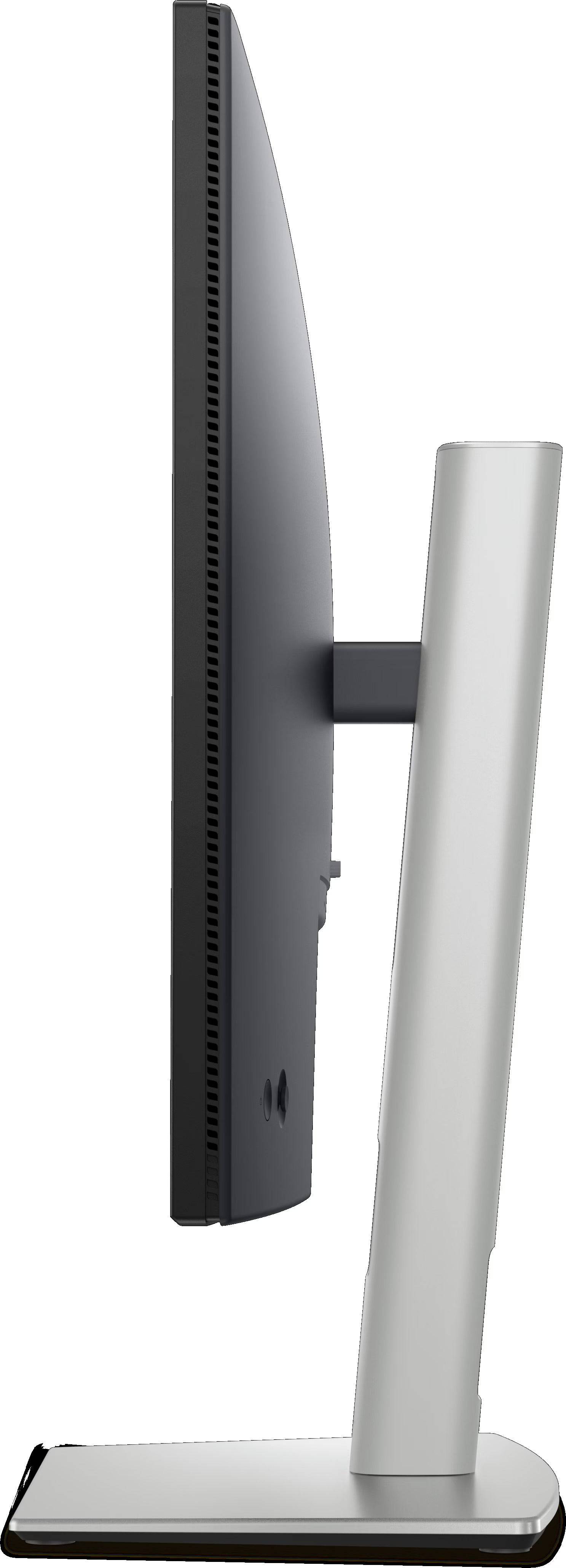 Vista laterale del Monitor Dell P2725H 27 pollici IPS Full HD con supporto ergonomico regolabile per un comfort visivo ottimale.