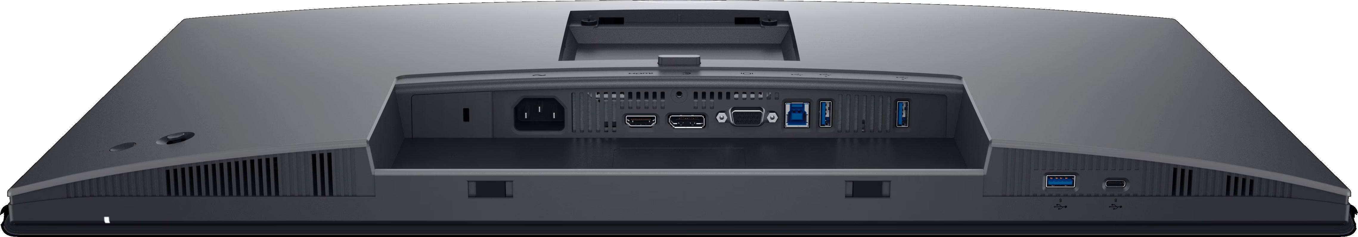 Pannello posteriore del Monitor Dell P2725H 27 pollici con porte VGA, DisplayPort, HDMI e USB Type-C per una connettività versatile.
