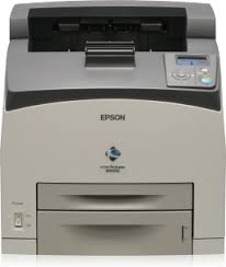 Stampante laser Epson Aculaser M4000N grigia, vista frontale, su qalnexvori.shop