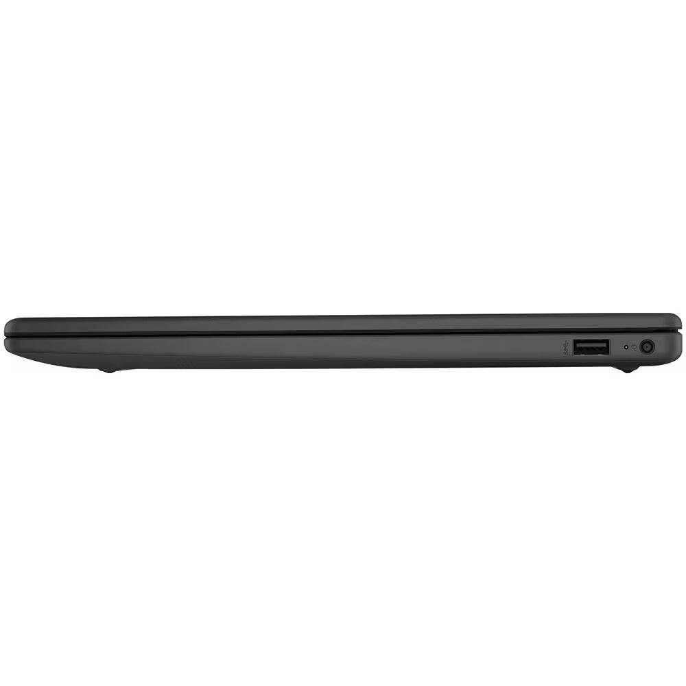 Lato destro del notebook HP 250 G10 con porta USB aggiuntiva, profilo sottile e compatto per uso quotidiano.