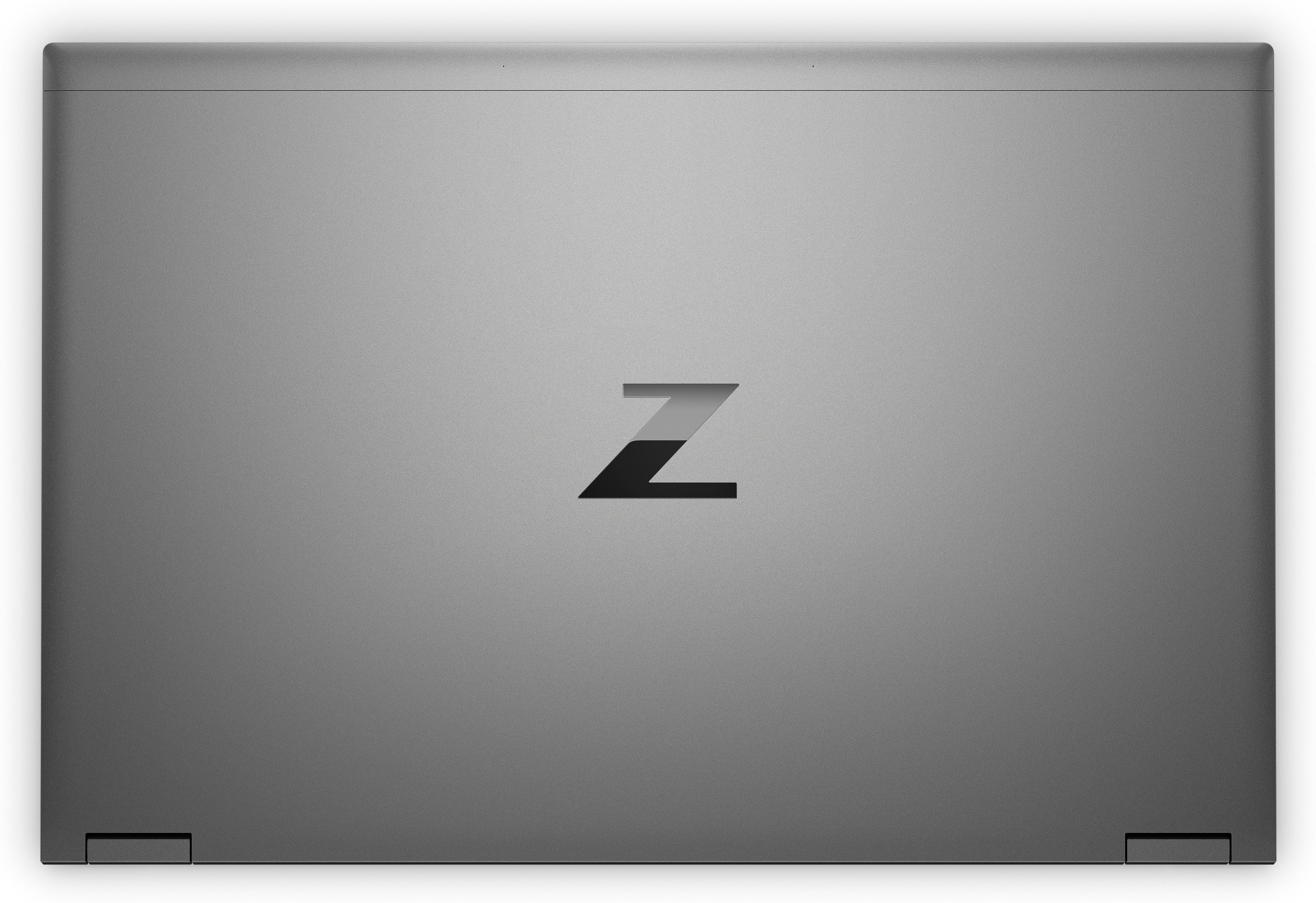 HP ZBook Fury G8 ricondizionato chiuso, vista dall'alto del coperchio con logo HP Z