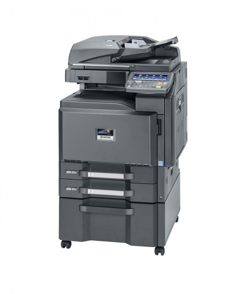 Stampante multifunzione laser Kyocera TASKalfa 4551ci A3 colori, vista frontale, qalnexvori.shop