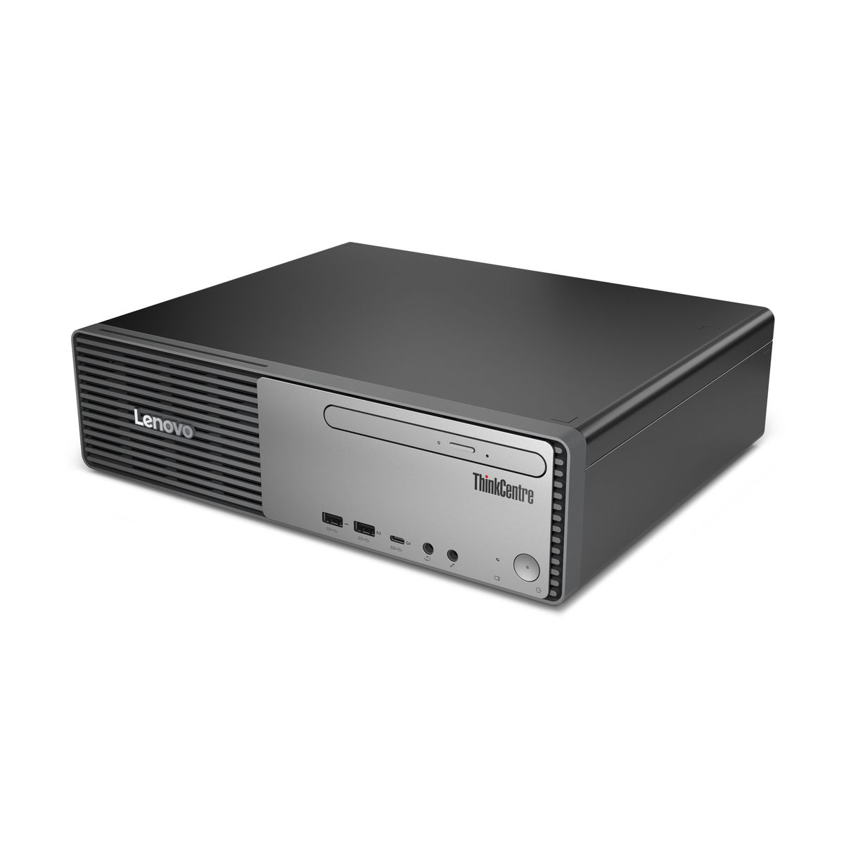 PC Lenovo ThinkCentre NEO 30s Gen 5 orizzontale, ideale per scrivanie aziendali con poco spazio e alte prestazioni.