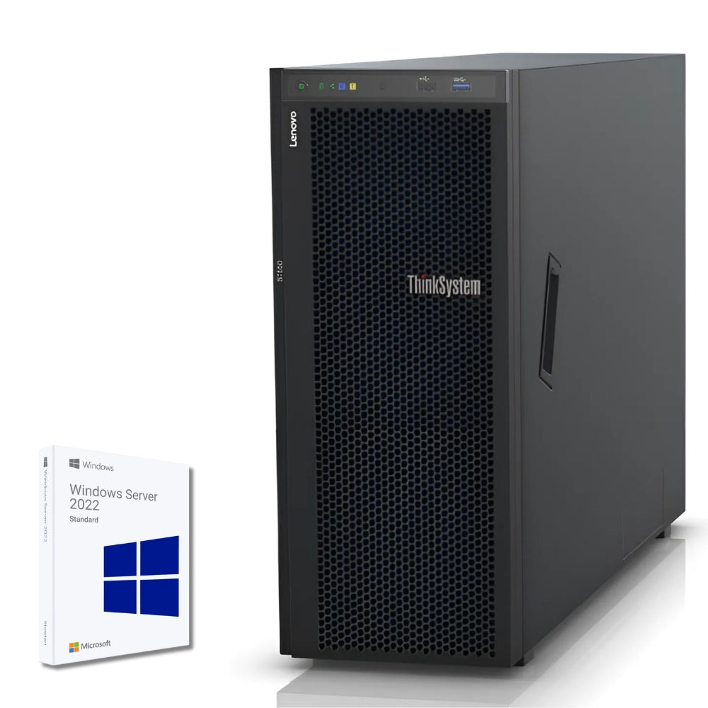 Lenovo ThinkSystem ST550 Tower | Intel Xeon 4208 | 32GB RAM | 2x1TB SSD | Windows Server 2022