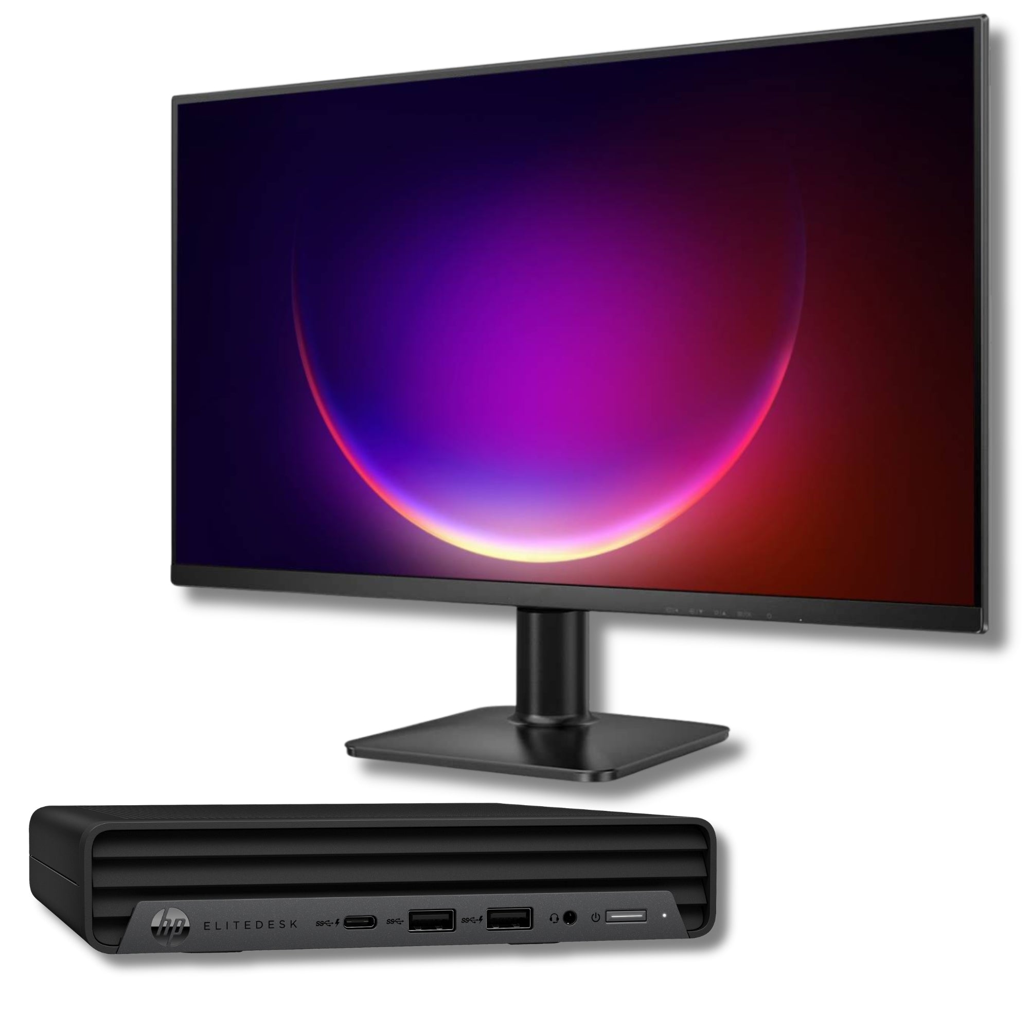 Bundle HP EliteDesk 800 G6 Mini | Intel Core i5-10500T | 27-Zoll-FullHD-Monitor FreeDOS