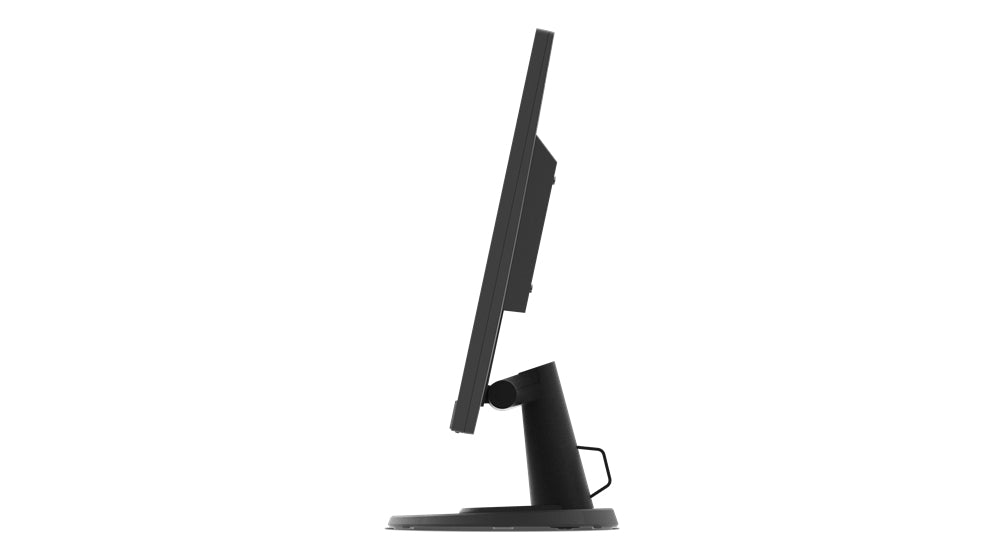 Monitor LED Lenovo 27″ FullHD incluso nel bundle Lenovo M920Q PC compatto ThinkCentre con supporto regolabile per postazioni salvaspazio.