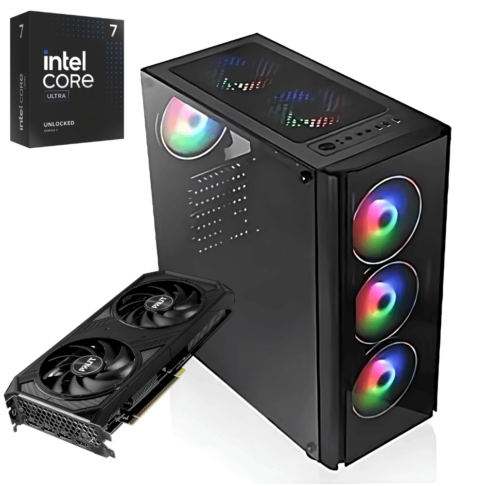 PC Gaming ULTRA - Alta Prestazione con Intel Core Ultra 7-265KF e scheda grafica NVIDIA RTX 4070 12GB, case con ventole RGB per gaming avanzato