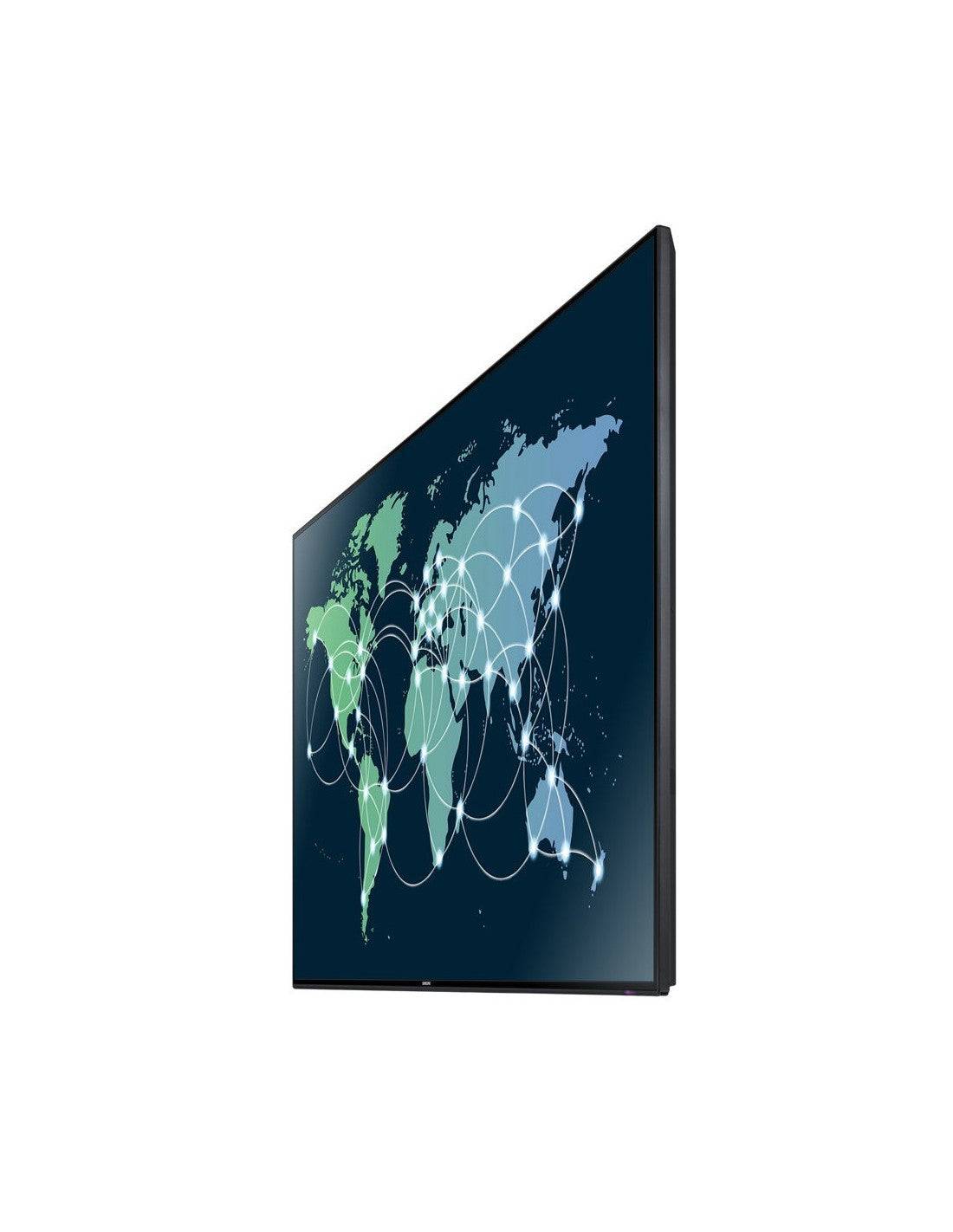 Samsung ED55D 55 pollici Full HD Monitor Signage ricondizionato visto di lato. Design sottile e moderno per un'esperienza visiva ottimale.