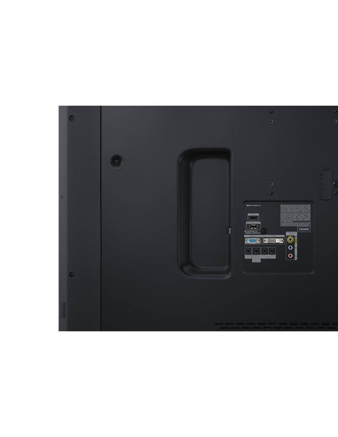 Dettaglio delle porte di connessione del Samsung ED55D 55 pollici Full HD ricondizionato. Include HDMI, USB e ingressi AV per massima compatibilità.