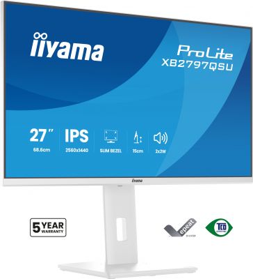 IIYAMA 27 WHITE IPS 2560x1440 2xHDMI DP HUB USB MULTIMED