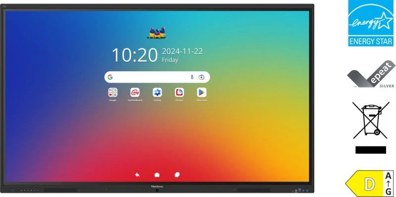 VIEWSONIC 65 4K, ANDROID 16 EDLA,TOUCH, 8G RAM/128GB