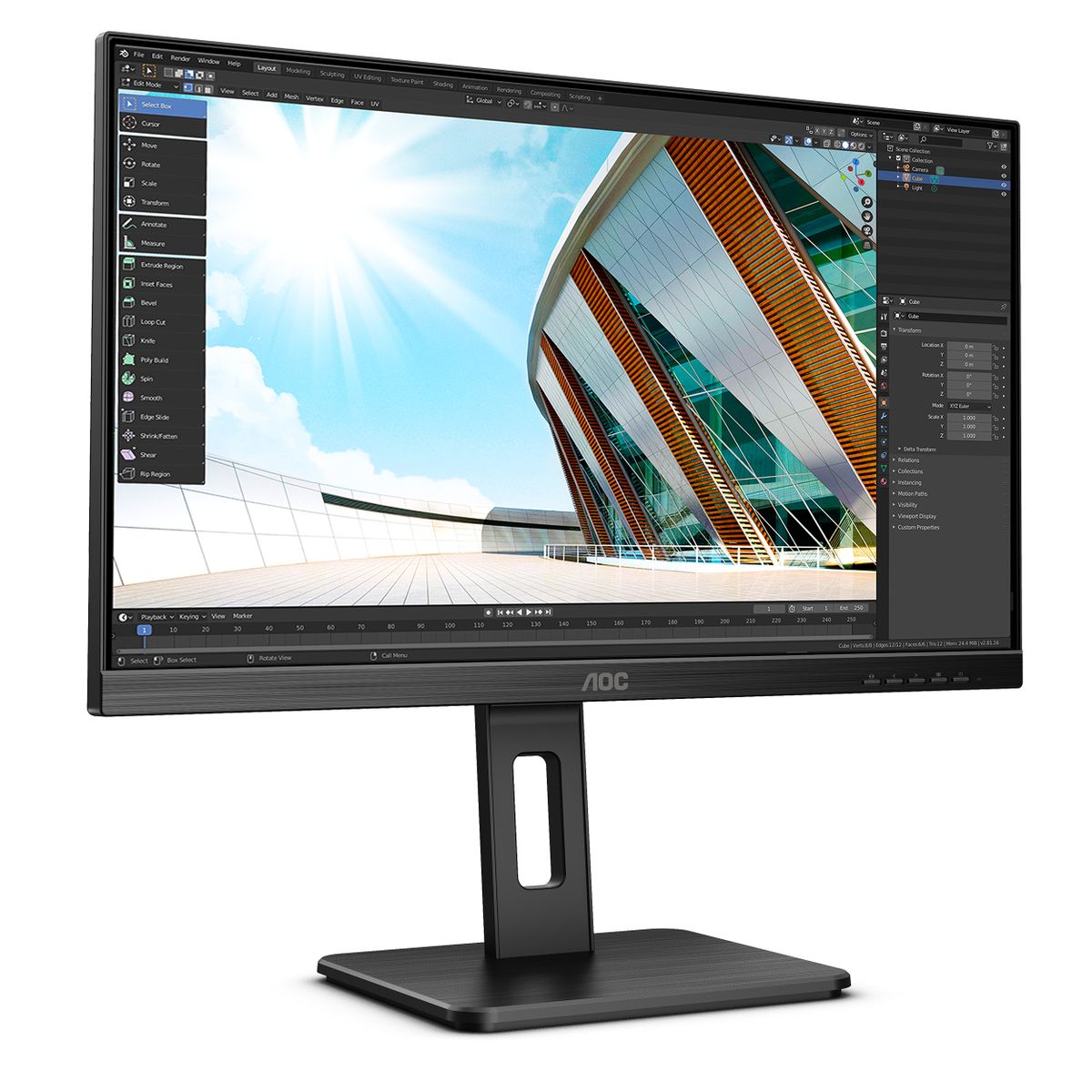 AOC 23,8 16:9 PRO-LINE 1920X1080 75HZ IPS 4MS 178/178