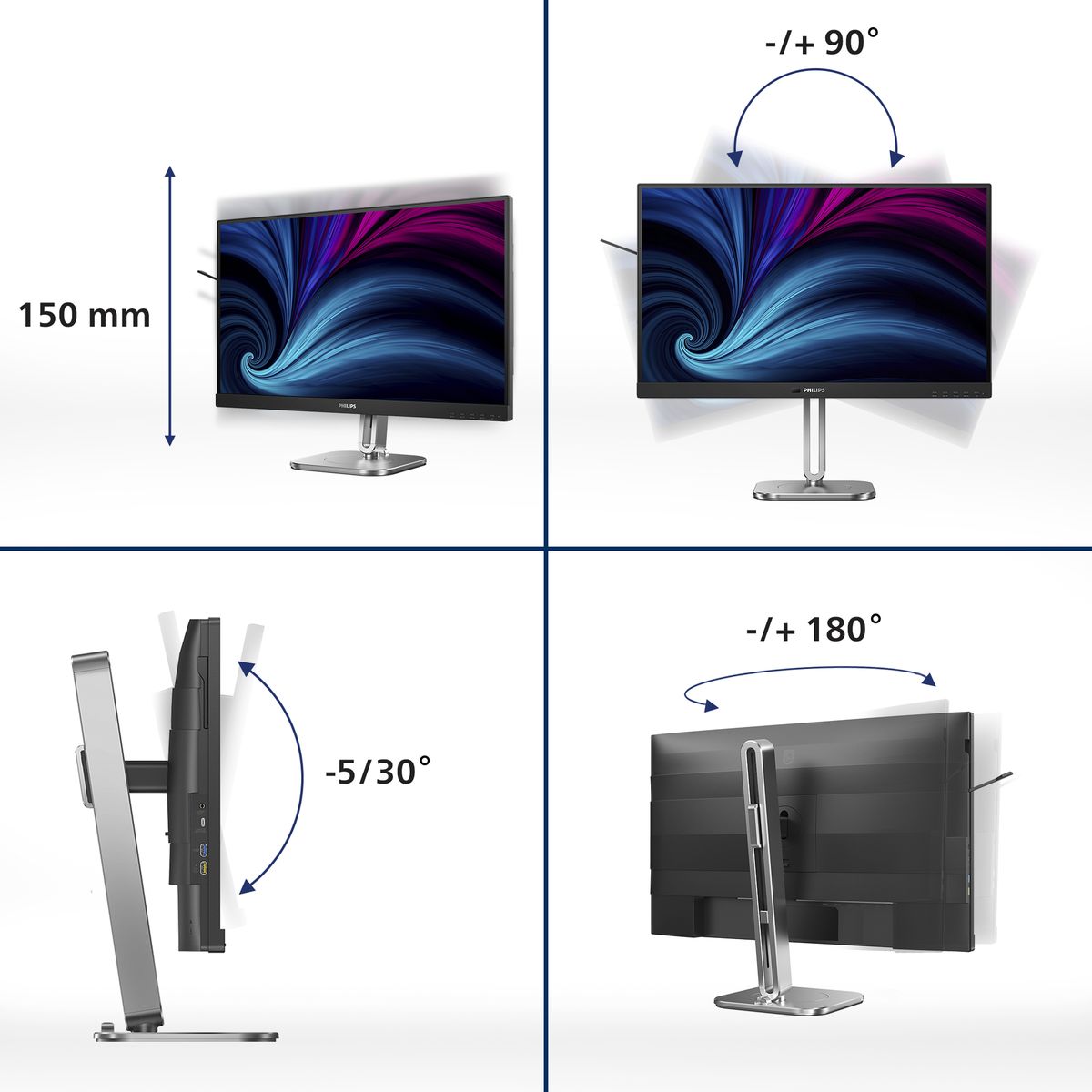 PHILIPS 27 16:9 IPS WLED 2560X1440 120HZ HDMI DP HUB USB