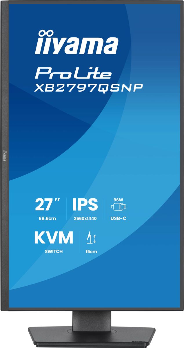 IIYAMA 27 IPS-panel, 2560x1440 USB-C, KVM, HDMI DP