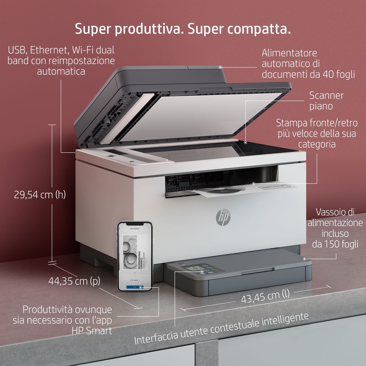 HP INC. HP LASERJET MFP M234SDW 29PPM ETH WIFI F/R ADF 1YW