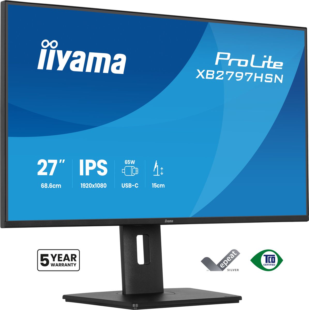 IIYAMA 27 IPS 1920x1080, USB-C