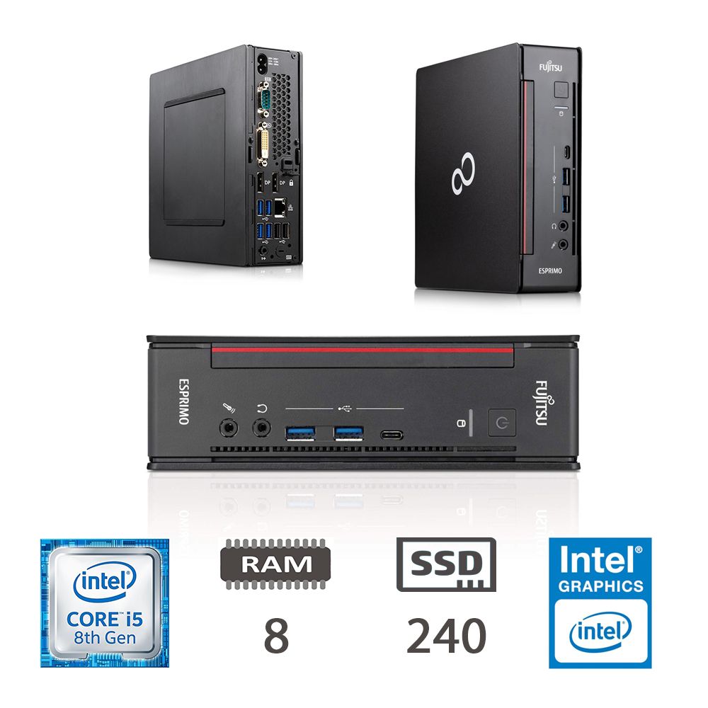 FUJITSU Q958 MINI - I5-8400/8/SSD240/W10P/2Y [IMAGE 1]