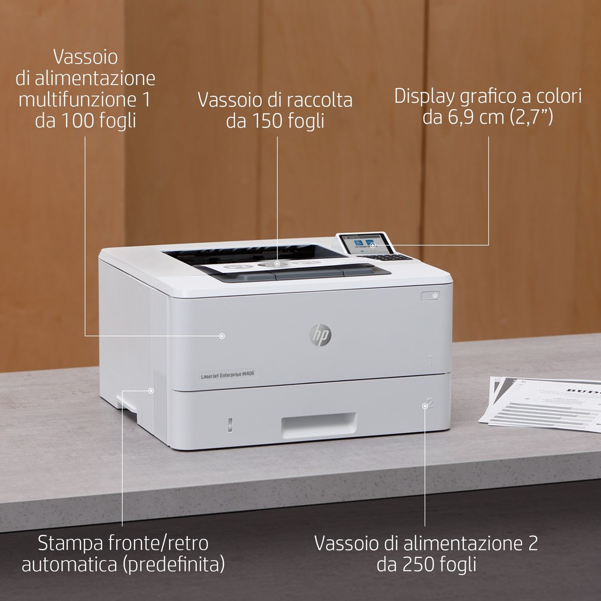 HP INC. HP LJ ENT M406DN 40PPM ETH USB F/R 1YW