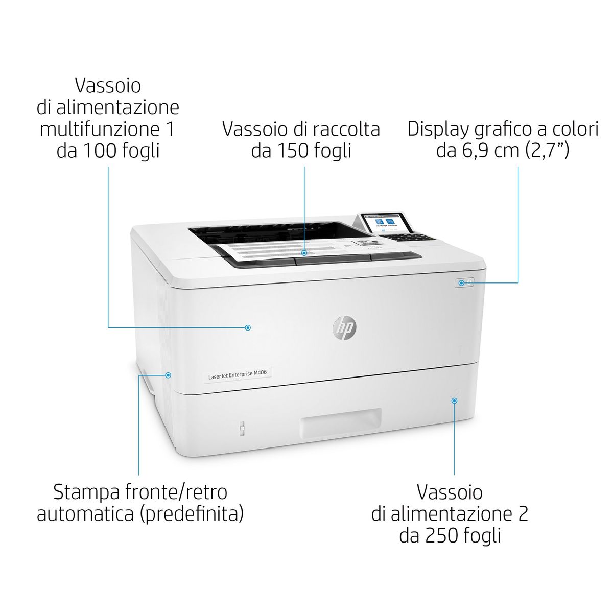 HP INC. HP LJ ENT M406DN 40PPM ETH USB F/R 1YW